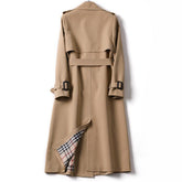 Spring Autumn Trench coat Women Fashion Double Breasted Belt Long Trench coat Plus size Windbreaker Lady British style Outerwear